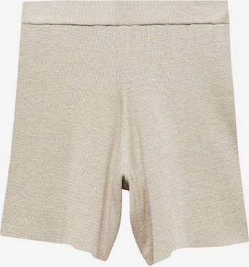 MANGO Pajama Pants in Beige: front
