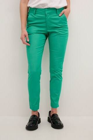 Kaffe Slim fit Chino Pants 'Lea' in Green: front