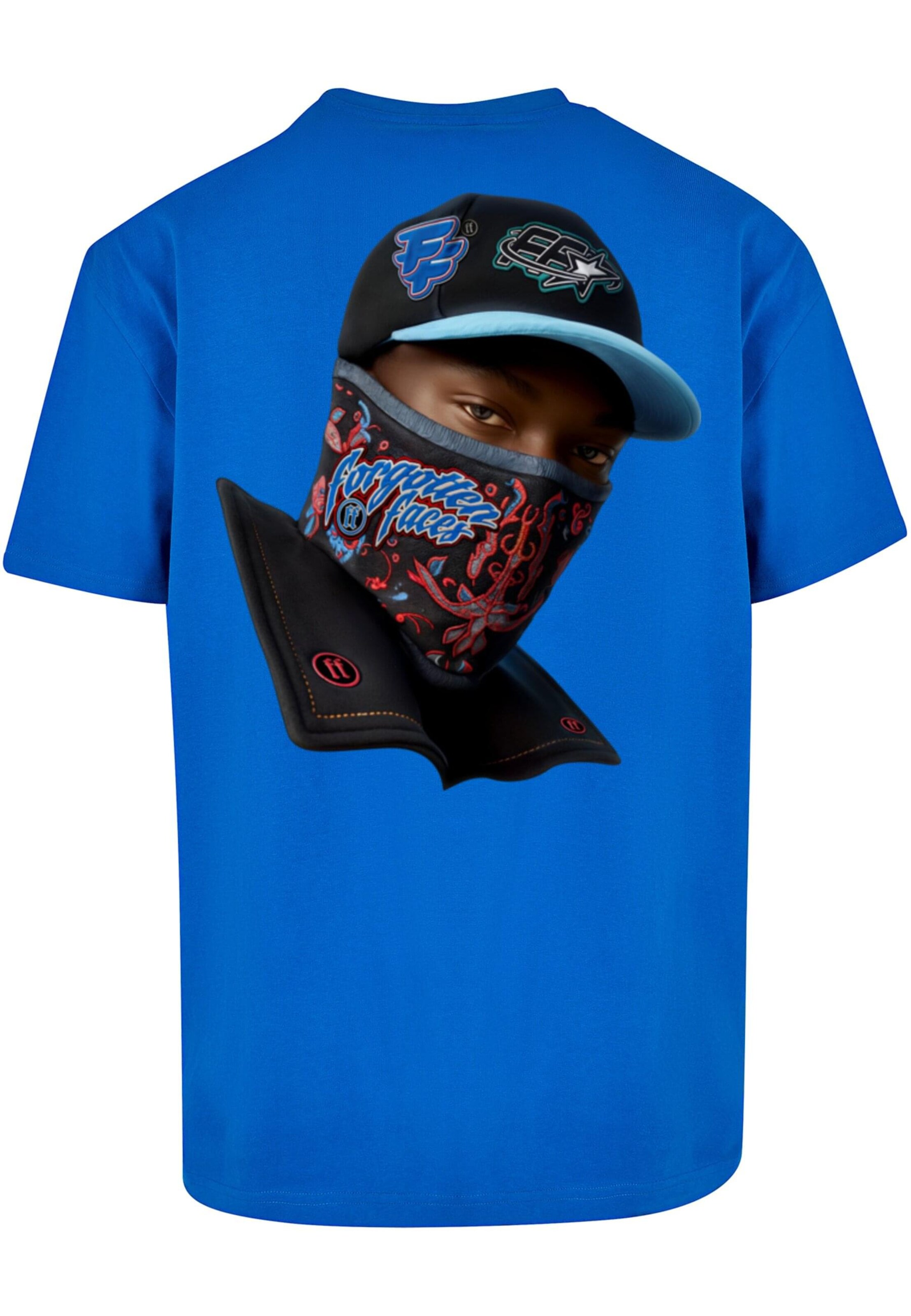 Forgotten Faces - Camisa 'Hooded Guy' em azul