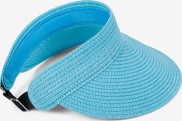 styleBREAKER Cap 'Papierstroh Visor Cap Einfarbig' in Blue: front