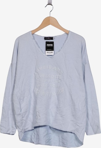Zwillingsherz Sweater S in Blau: Vorderseite