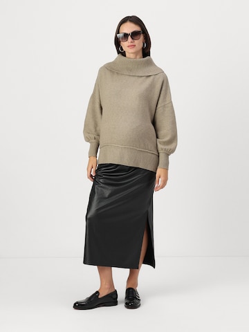 Only Maternity Sweater 'OLMHAZEL' in Grey