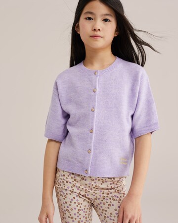 WE Fashion Вязаная кофта в Лиловый: спереди