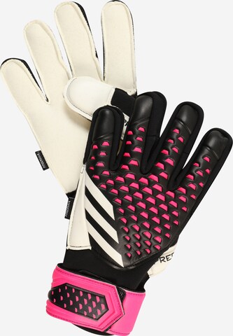 melns ADIDAS PERFORMANCE Sporta cimdi 'Predator Match Fingersave Goalkeeper': no priekšpuses