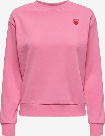 JDY Свитшот 'JDYPARIS' в Ярко-розовый: спереди