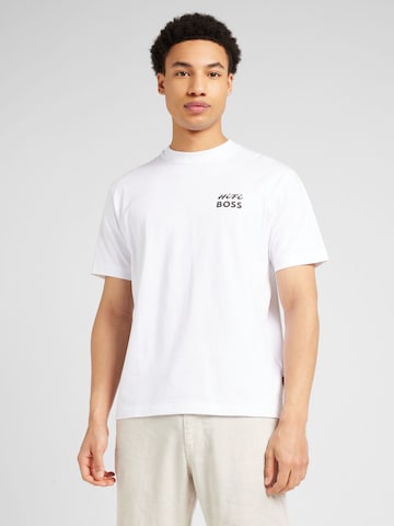 T-Shirt 'Records' BOSS Orange en blanc