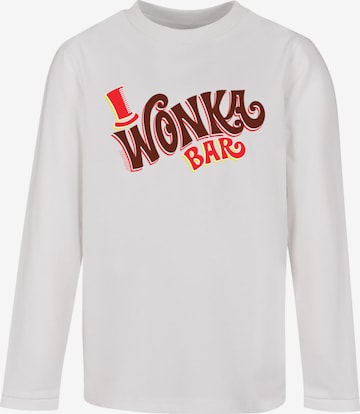 ABSOLUTE CULT Shirt 'Willy Wonka - Bar' in Wit: voorkant