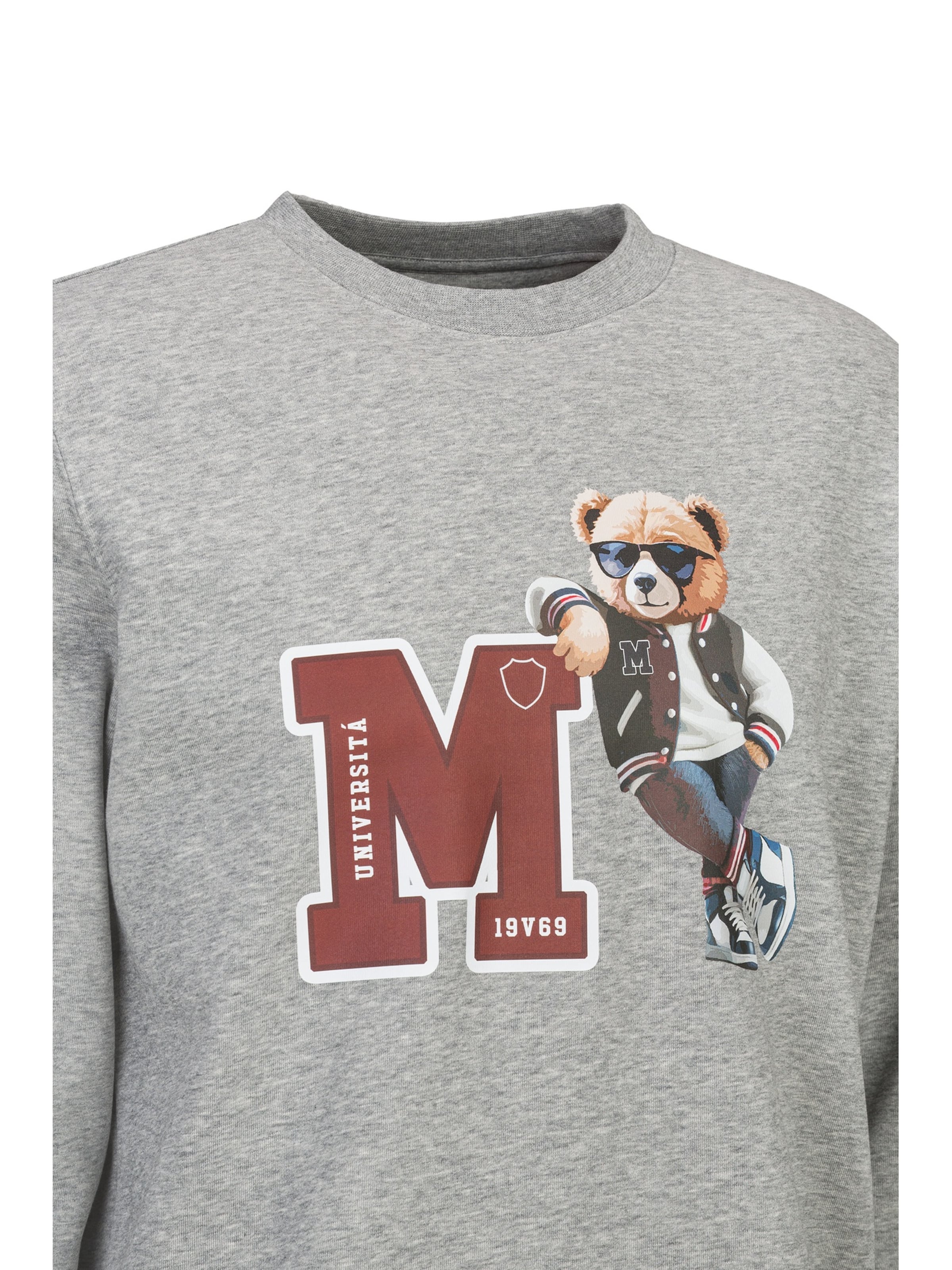 Sweat-shirt 'Nico' 19V69 ITALIA en gris