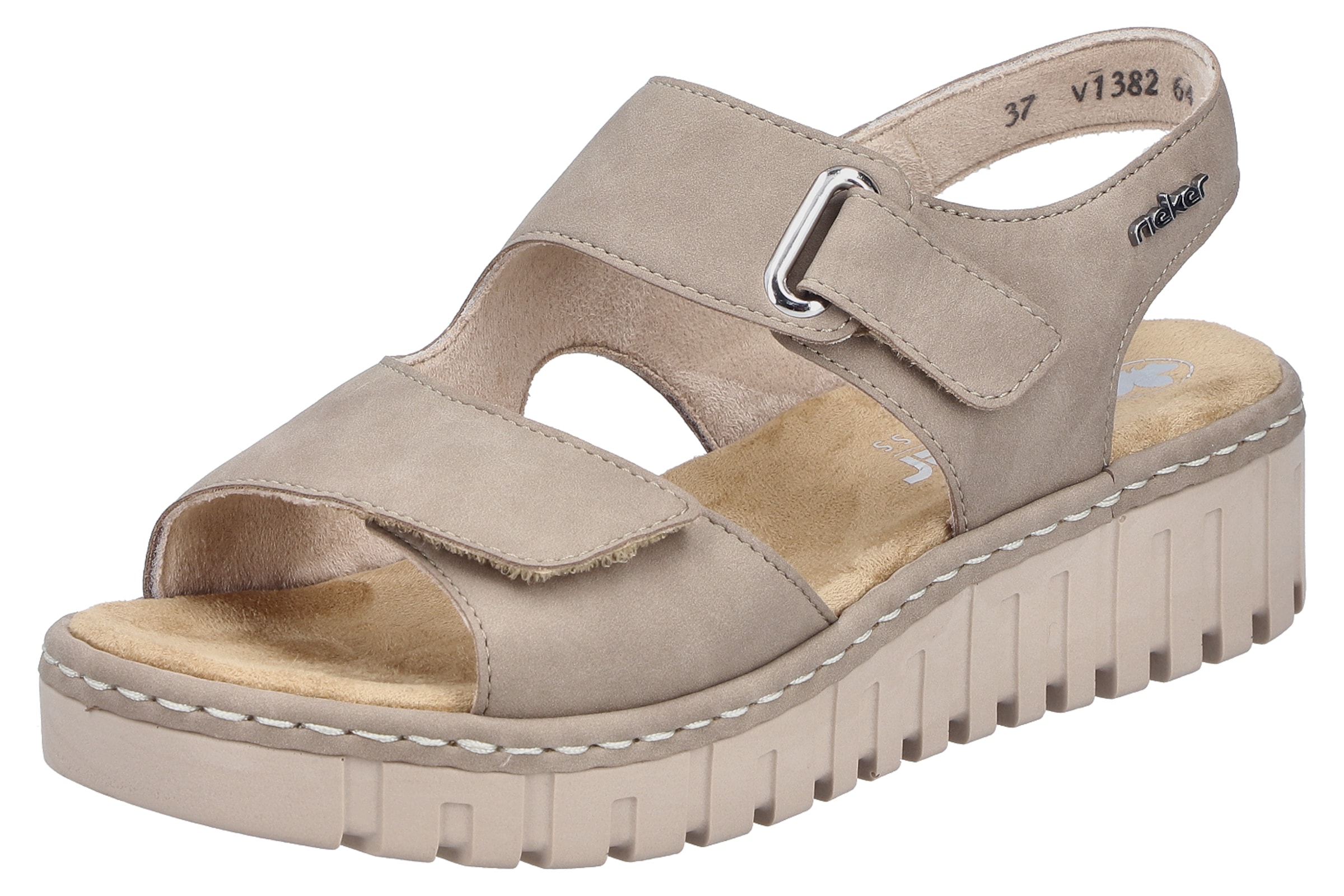 Rieker Keilsandalette in Beige: Vorderseite