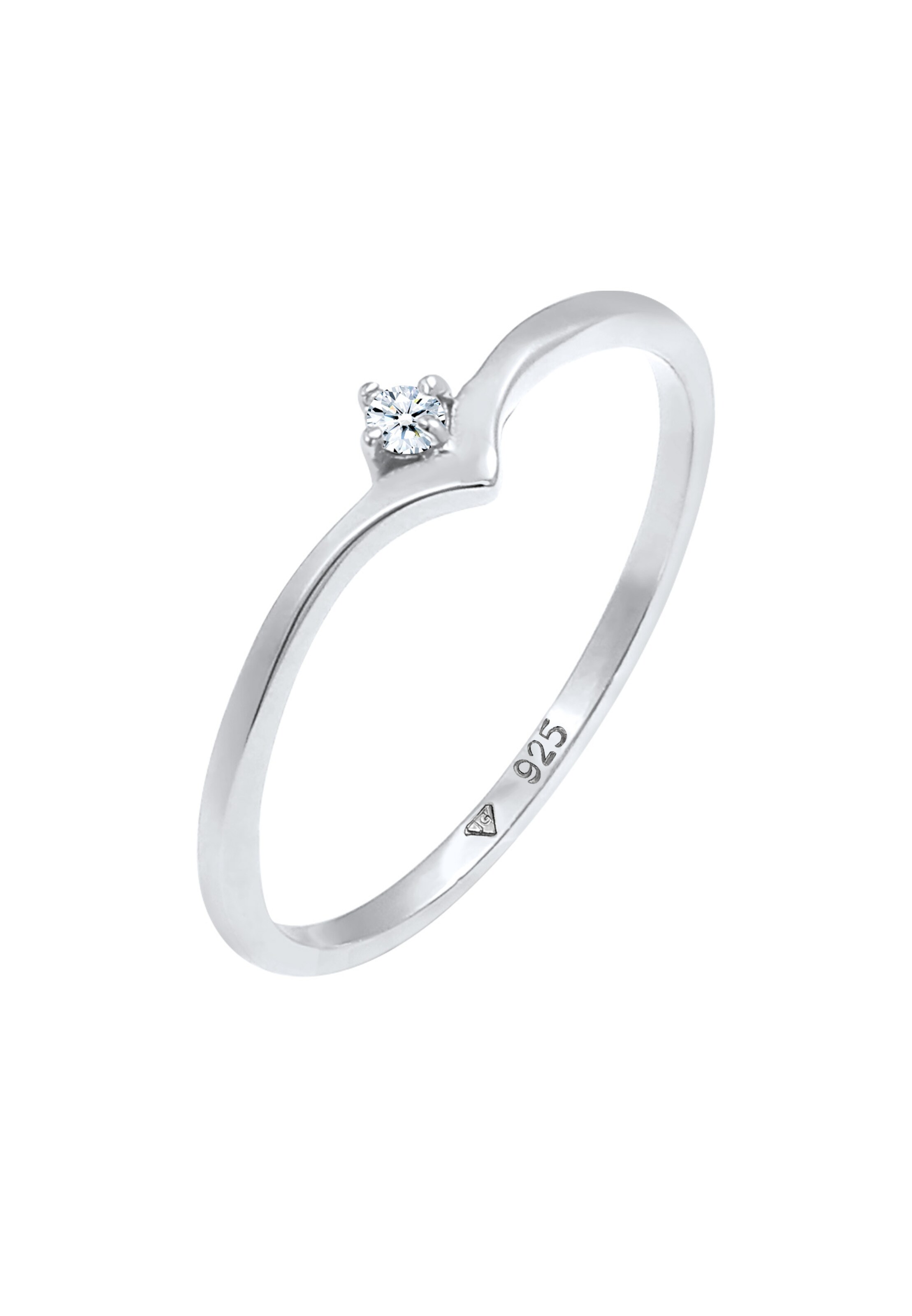 Elli DIAMONDS Ring in Silver: front