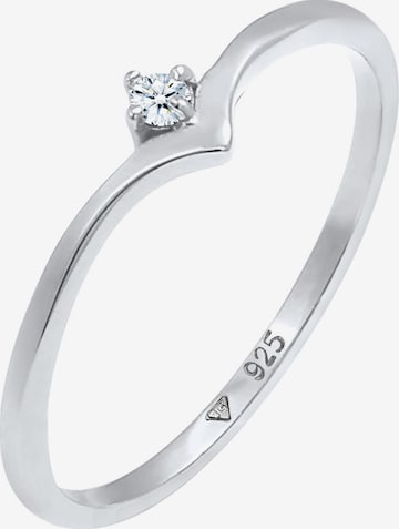 Elli DIAMONDS Ring in Silver: front