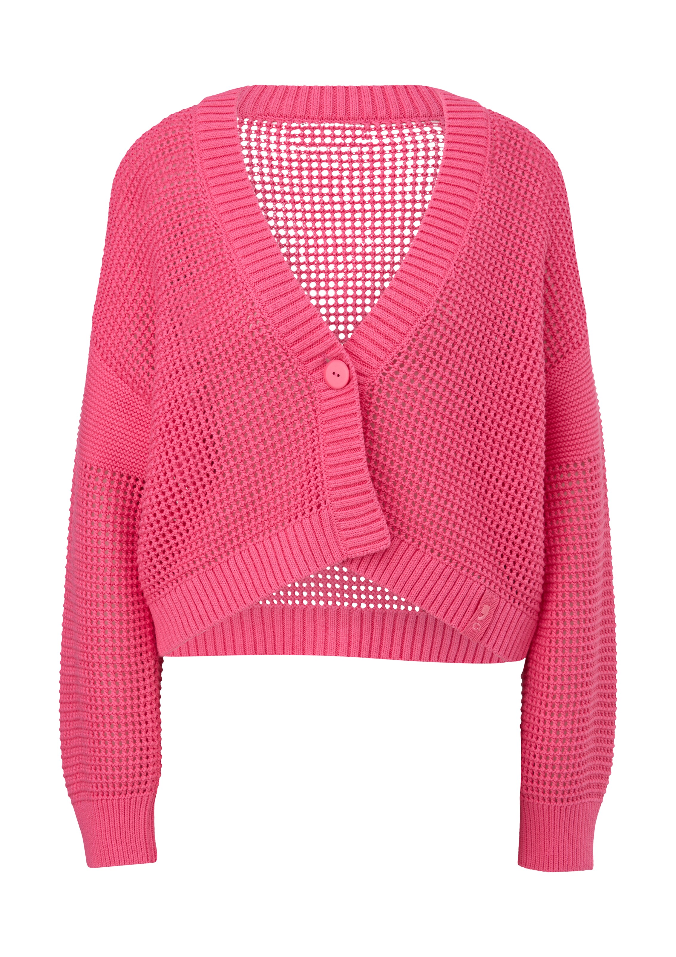 comma casual identity Πλεκτή ζακέτα σε ροζ: μπροστά