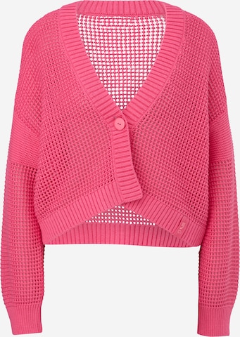 Cardigan comma casual identity en rose : devant