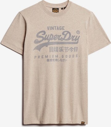 T-Shirt Superdry en beige : devant