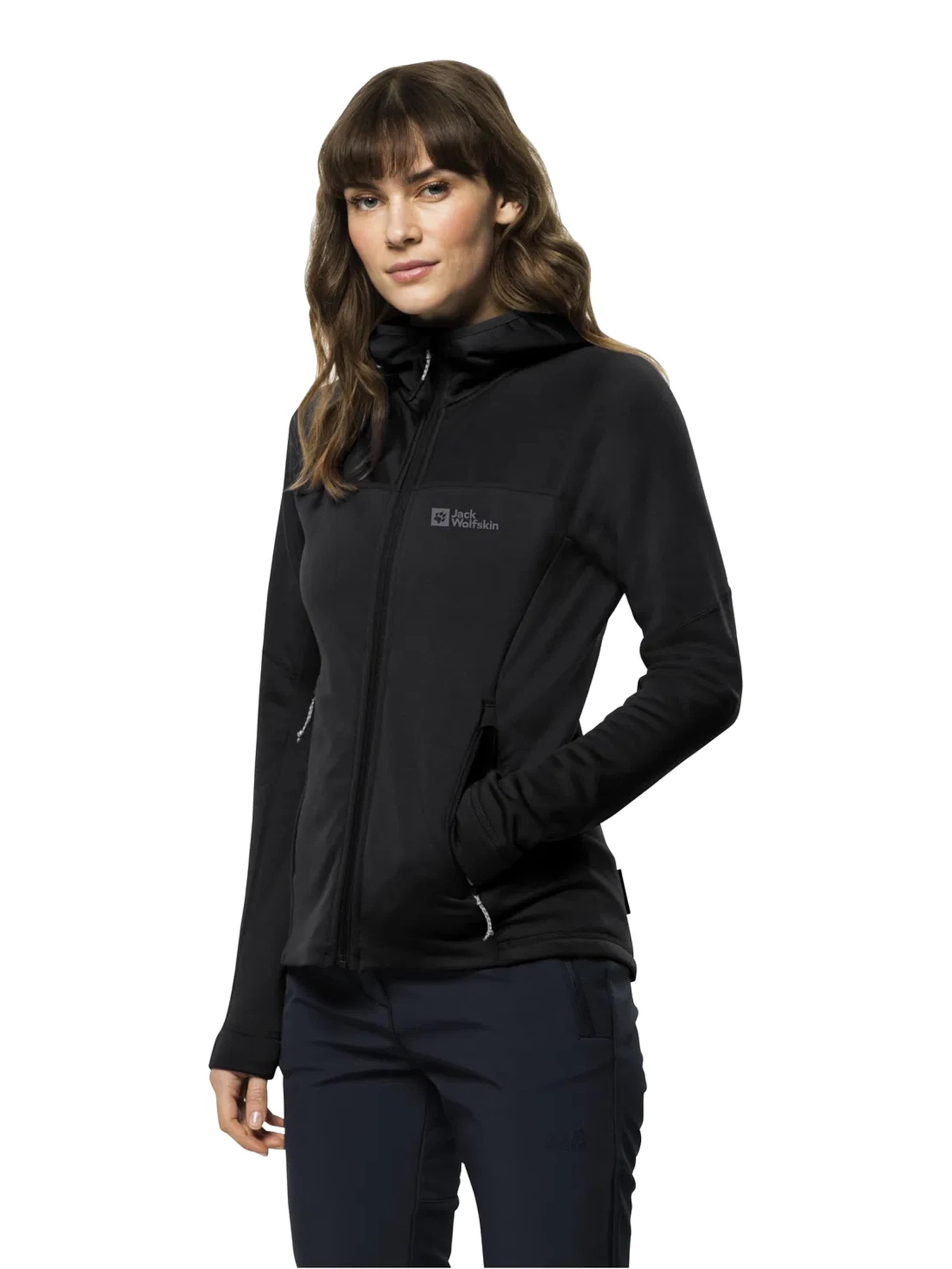 JACK WOLFSKIN Funktionsfleecejacke‌‌‌‌‌ in Schwarz