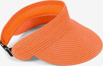 styleBREAKER Cap 'Papierstroh Visor Cap Einfarbig' in Orange: front