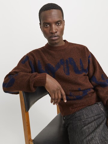 JACK & JONES Sweater in Brown