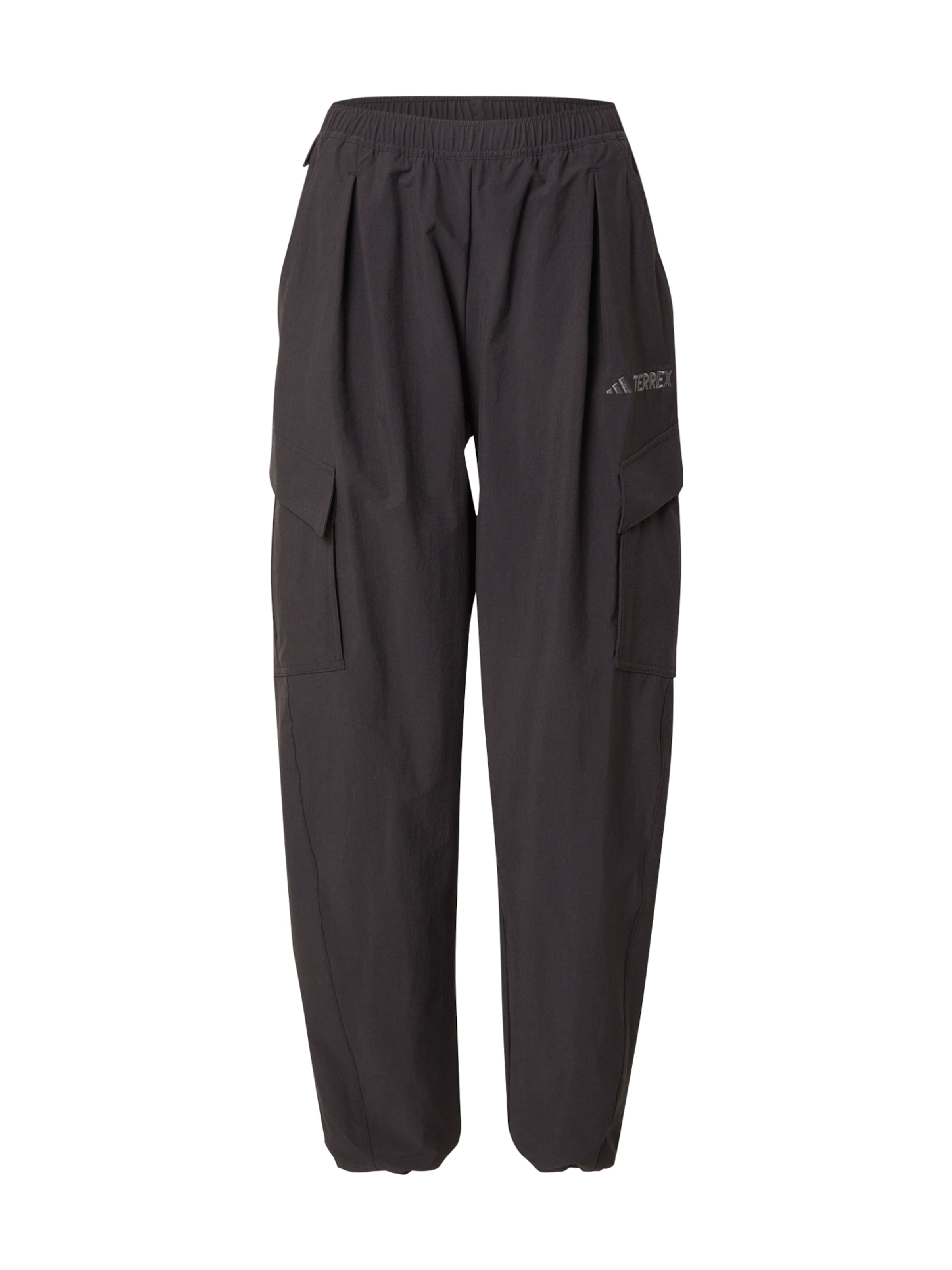 ADIDAS TERREX Loosefit Outdoorové kalhoty 'Xploric' – černá: přední strana