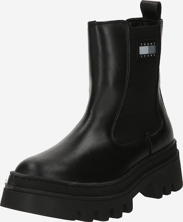 Boots chelsea di Tommy Jeans in nero: frontale