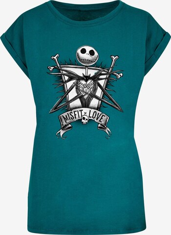 ABSOLUTE CULT T-Shirt 'Nightmare Before Christmas - Misfits Love' in Blau: predná strana