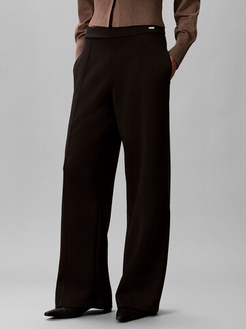 Calvin Klein Regular Pleat-Front Pants in Black
