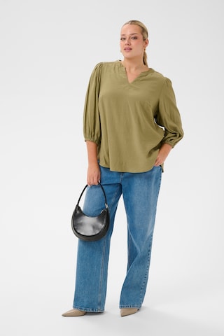 KAFFE CURVE Blouse 'Alberte' in Green