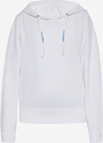 swirly Sweatshirt in White: front