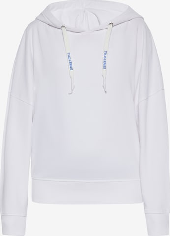 swirly Sweatshirt in Wit: voorkant