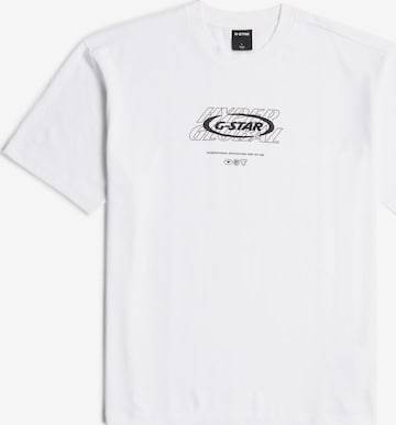 G-STAR Shirt 'Hyper Graphic Relaxed T-Shirt' in Wit: voorkant