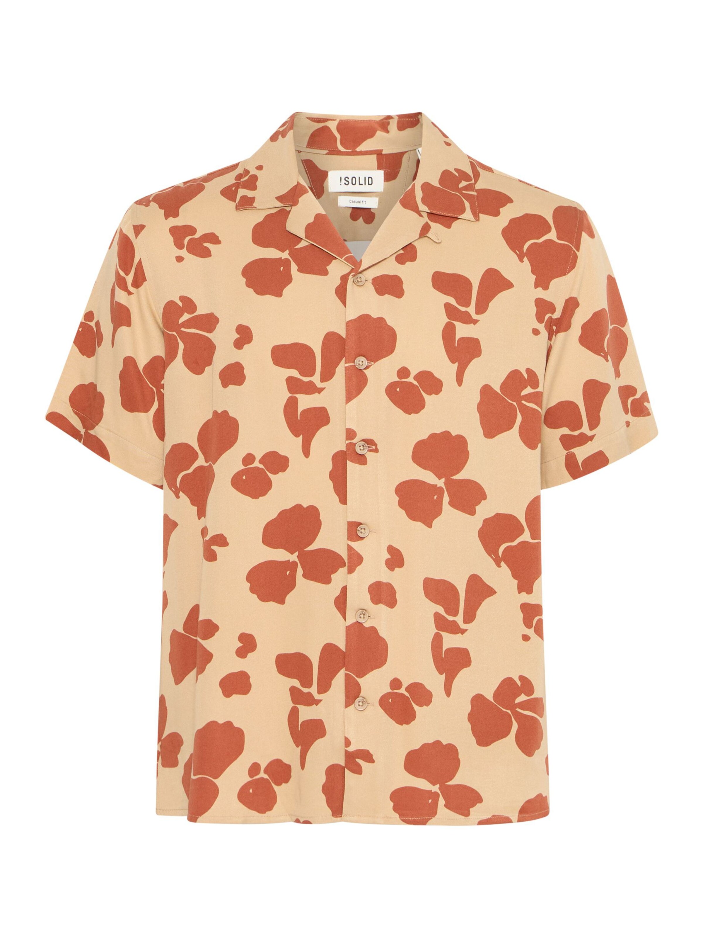 !Solid Kurzarmhemd ' SDPACHA ' in Braun: Vorderseite