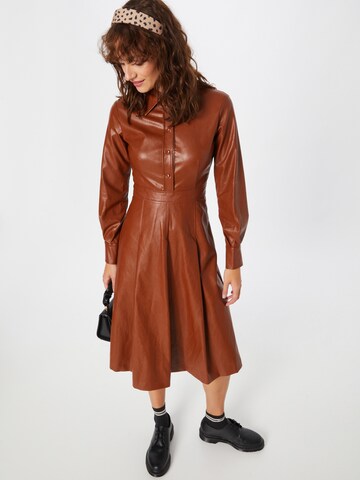 Sisley Shirt Dress in Brown