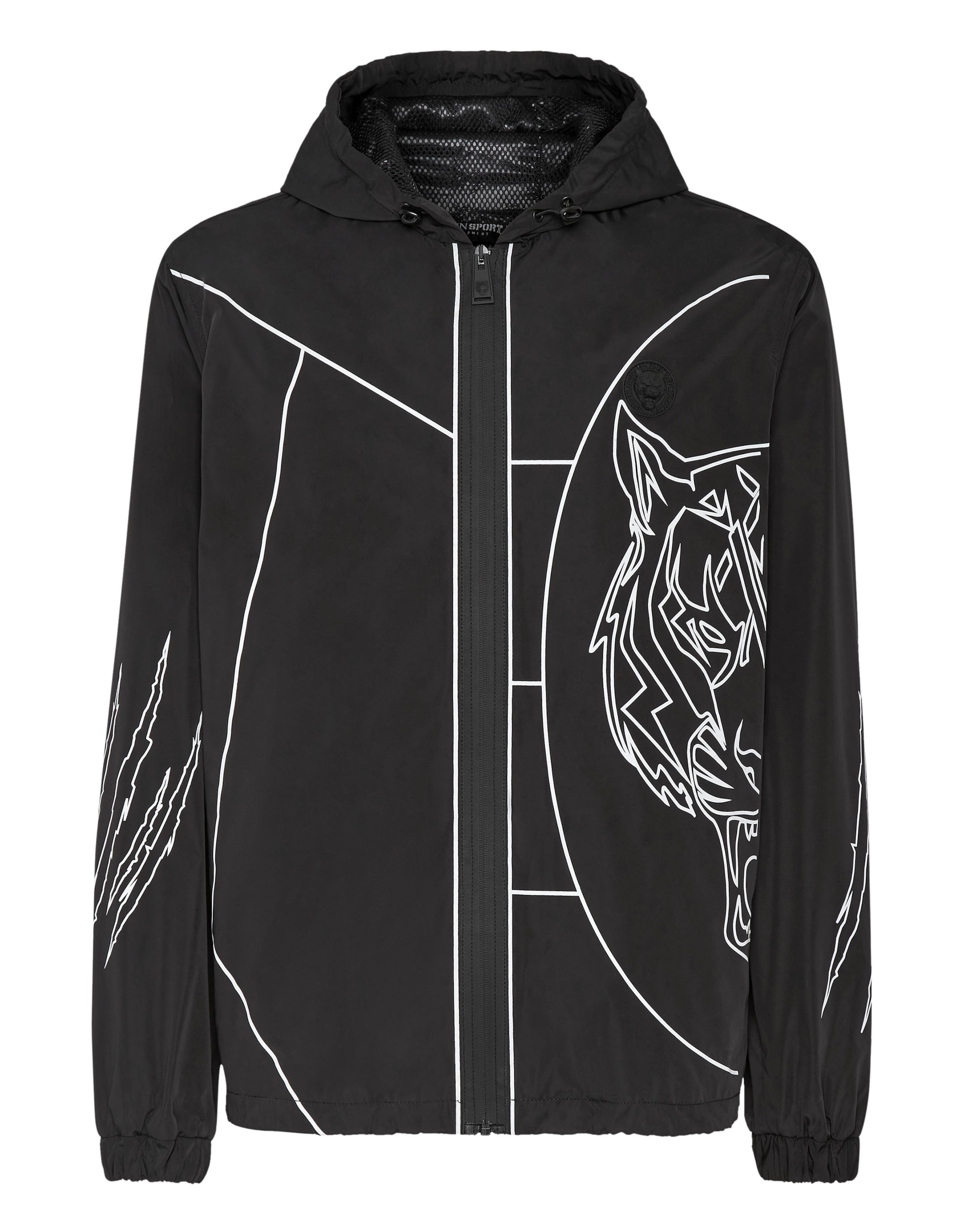 Plein Sport Jacke 'Tiger' in Schwarz: Vorderseite