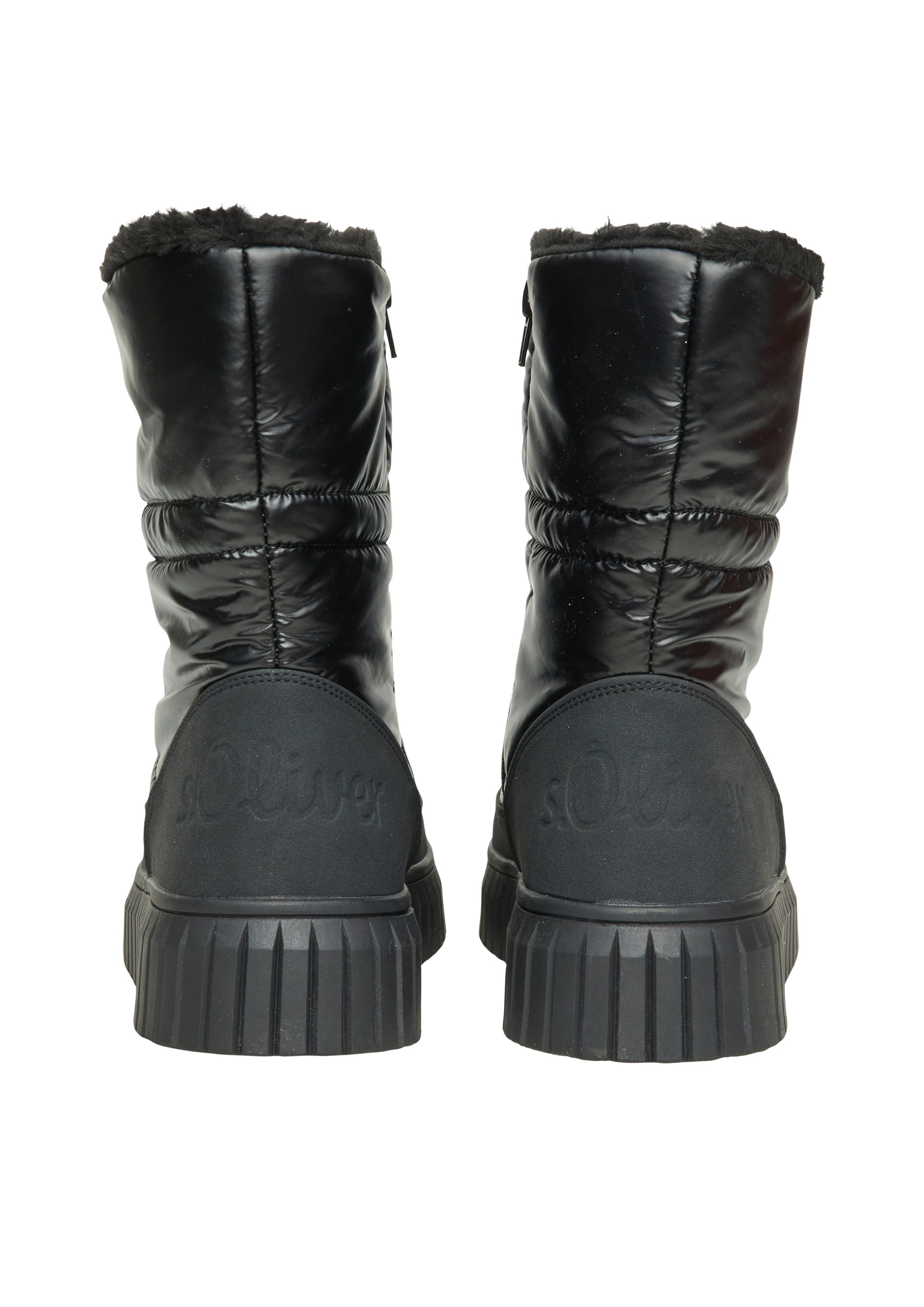 s.Oliver Snowboots in Schwarz: Rückseite