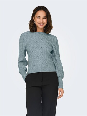 Pull-over 'ONLKATIA' ONLY en bleu : devant