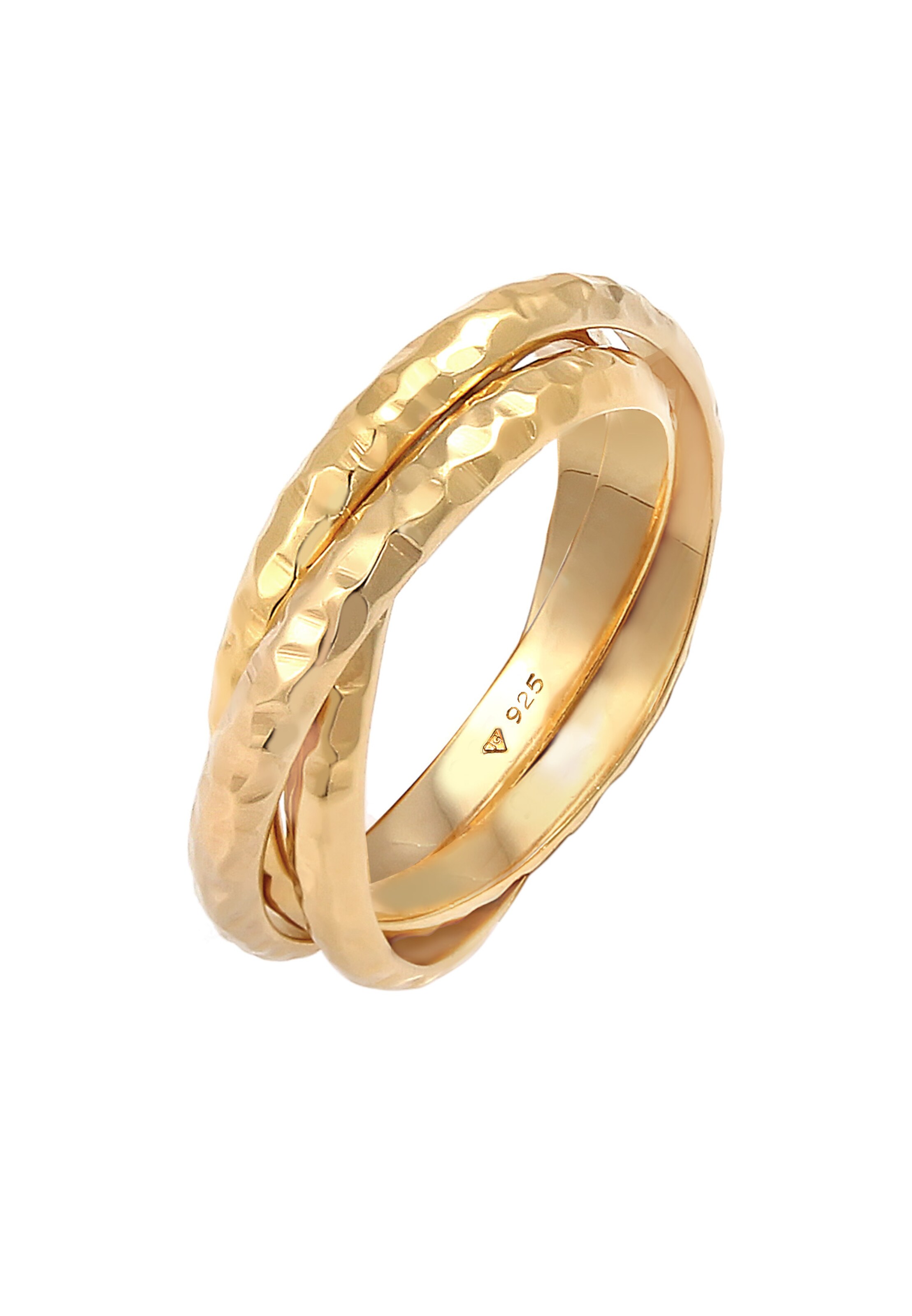 ELLI Ring 'Wickelring' in Goud: voorkant