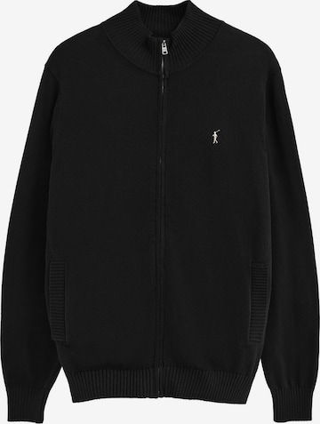 Polo Club Strickjacke 'Rigby Go' in Schwarz: Vorderseite