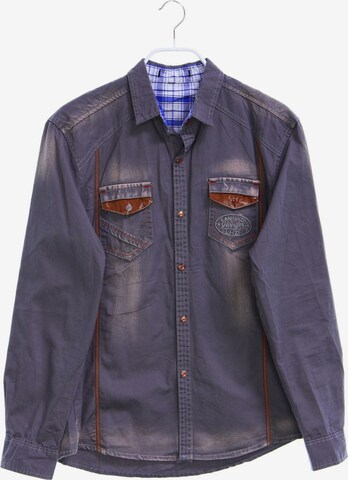 UNBEKANNT Button Up Shirt in M in Grey: front