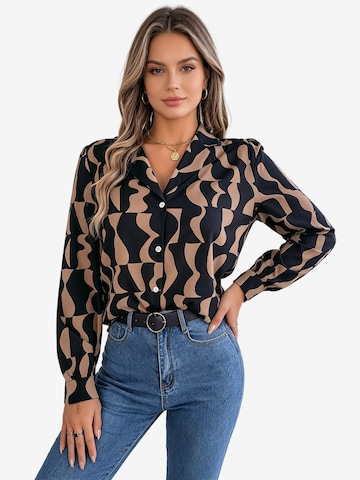 Yesfashion Bluse in Braun: Vorderseite