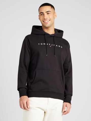 Tommy Jeans Sweatshirt in Black: front