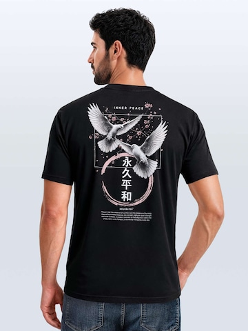 Neverless Shirt 'Inner peace sakura' in Black