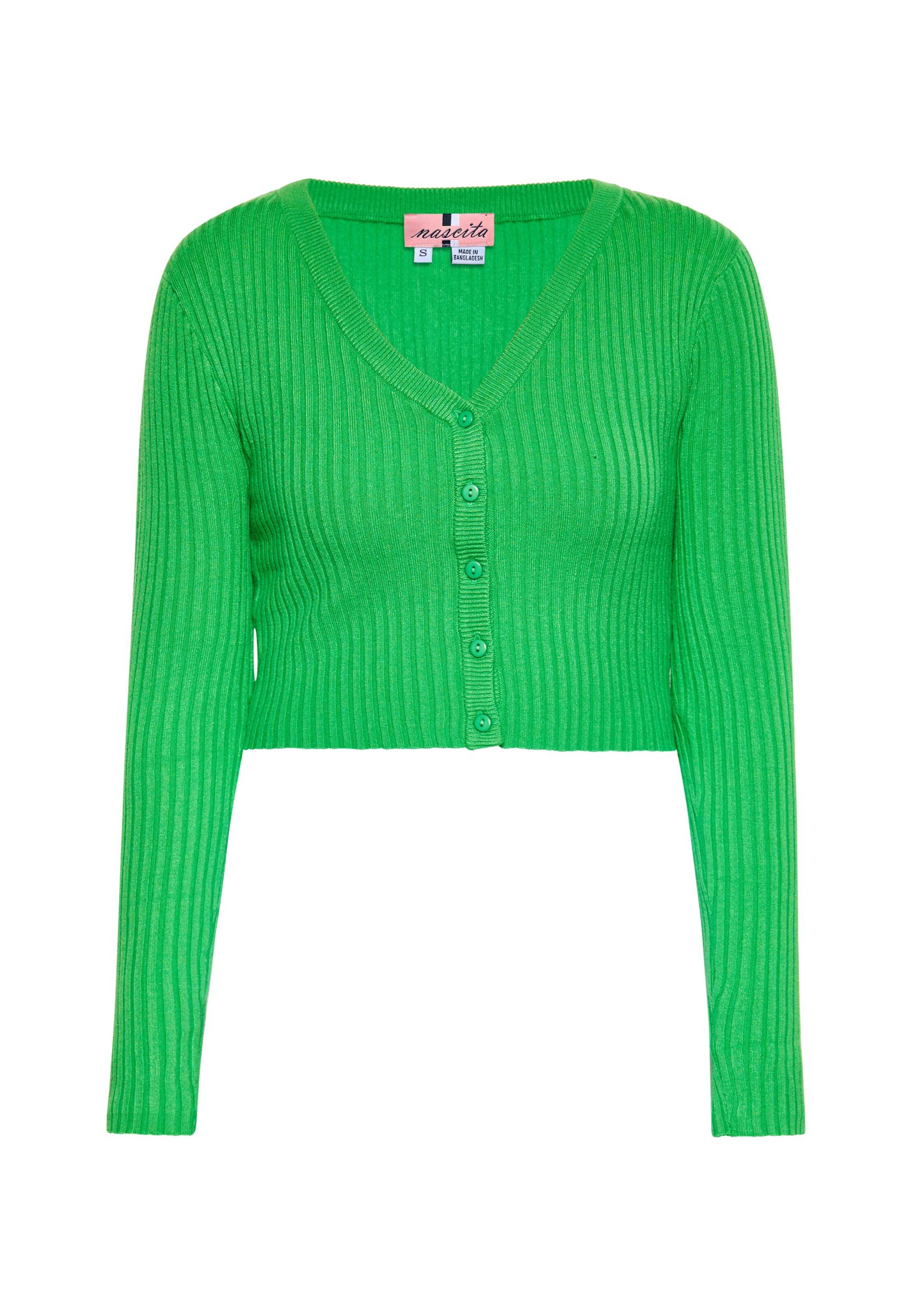 swirly Neuletakki värissä vihreä: etupuoli