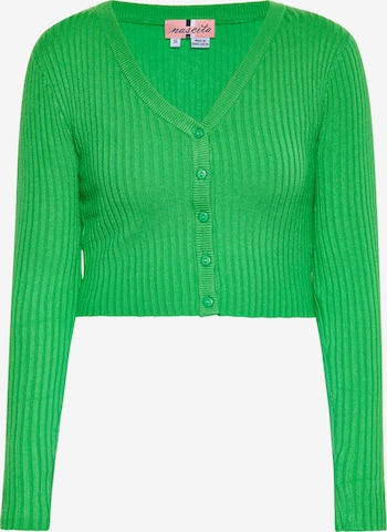 swirly Gebreid vest in Groen: voorkant