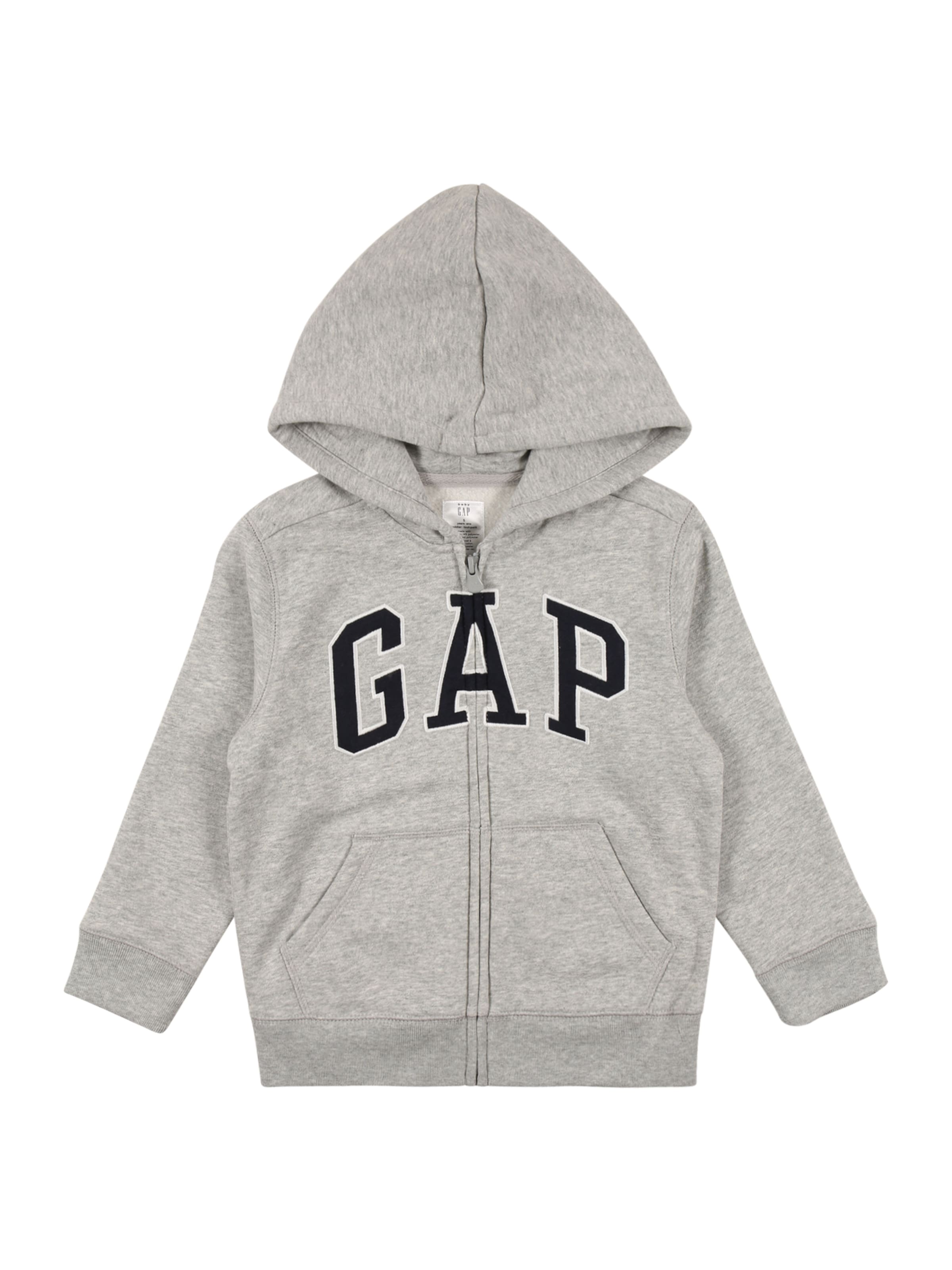 GAP Regular Fit Sweatjacke in Grau: Vorderseite