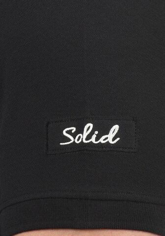 !Solid Shirt 'TripPolo' in Zwart