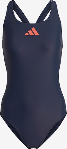 Maillot de bain sport '3 Bar Logo' ADIDAS PERFORMANCE en bleu : devant