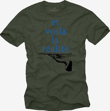MAKAYA Shirt 'Et Voilà' in Green: front