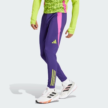 ADIDAS PERFORMANCE Tapered Workout Pants 'Generation Predator' in Purple: front