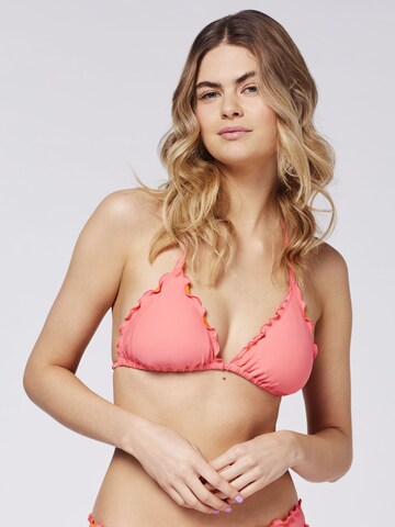 CHIEMSEE Triangle Bikini Top in Pink: front