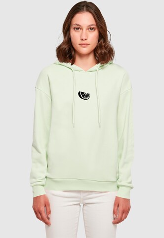 Merchcode Sweatshirt 'Lemon Contour Everyday' in Green: front