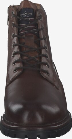 Pepe Jeans Veterboots in Bruin